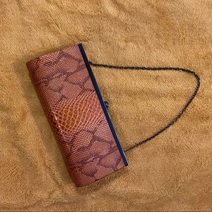 Orange Snake Skin Purse